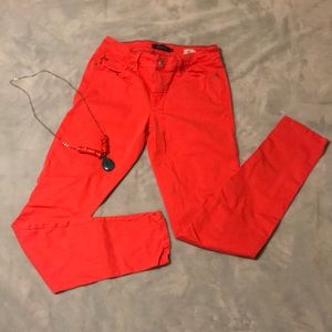 Coral Level 99 Jeans with Stone Necklace